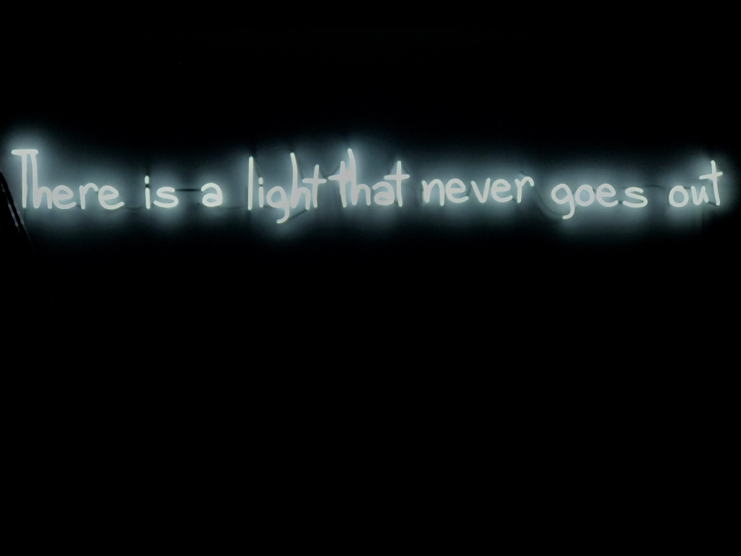 There is a light that never goes out, Neon glass, 30x352 εκ.